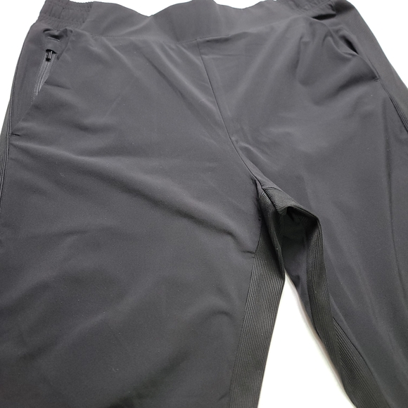 Athleta Brooklyn Women’s 12 Black Fleece Lined Jogger Sweatpants Zip Pockets - Picture 2 of 9